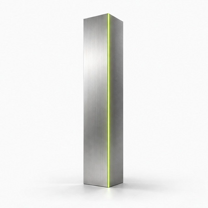 A brushed steel monolith
